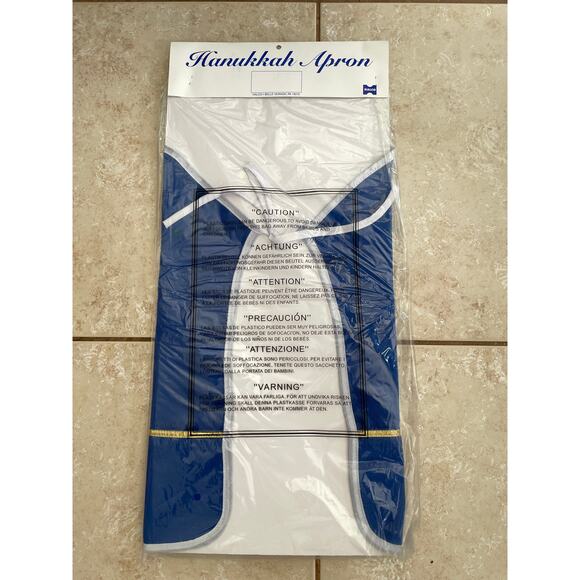 CHILD HANUKKAH APRON NEW - Picture 3 of 3